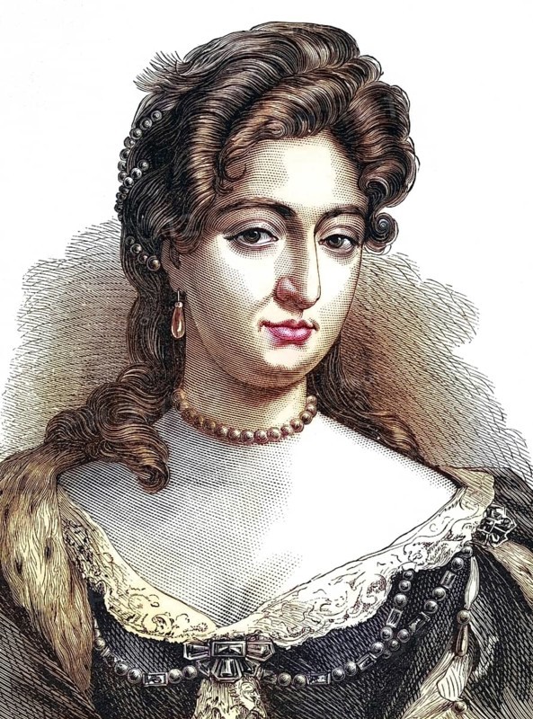Mary II (1662-1294), Queen of Great Britain and Ireland from 1689 as joint monarch with her man William III, elder daughter of James II, member of the Stuart dynasty, Historical, digitally restored reproduction from a 19th century original, Record date not stated
