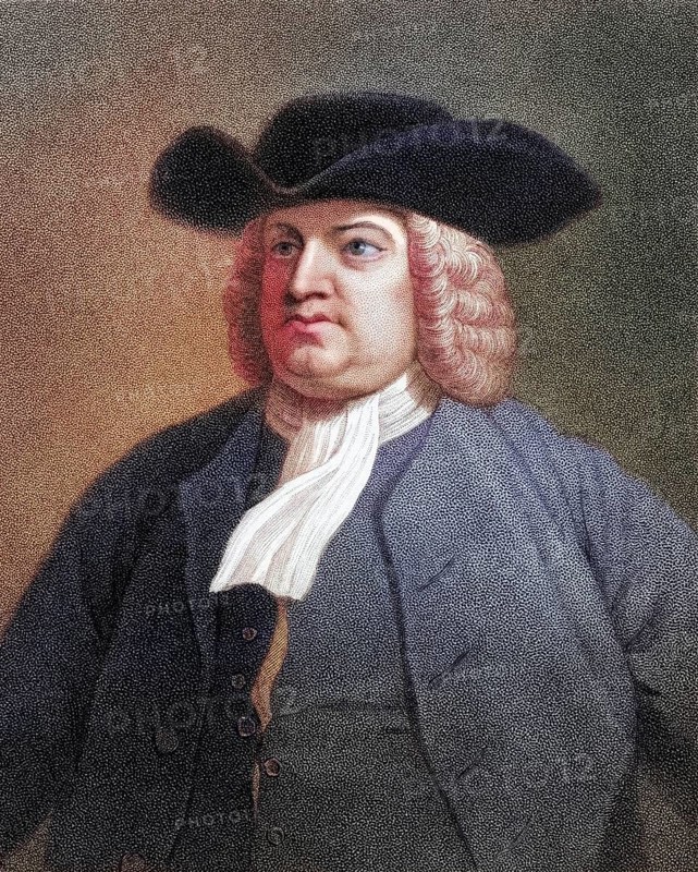 William Penn 1644-1718, English Quaker leader. From the book Gallery of Portraits, published in 1833, Historical, digitally restored reproduction from a 19th century original, Record date not stated