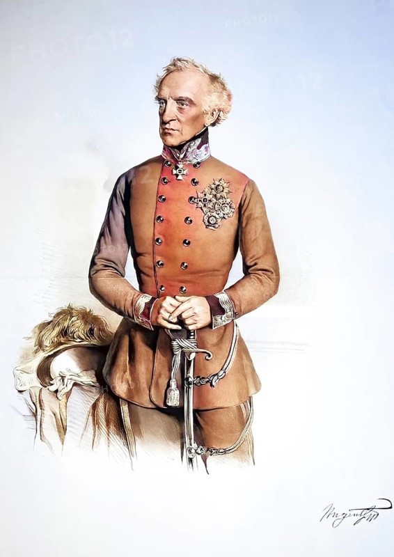 Laval Count Nugent of Westmeath (born 3 November 1777 at Ballynacor in Ireland: died 21 August 1862 at Bosiljewo Castle near Karlstadt, Croatia) was an Austrian field marshal of Irish descent, Historic, digitally restored reproduction from a 19th century original, Record date not stated