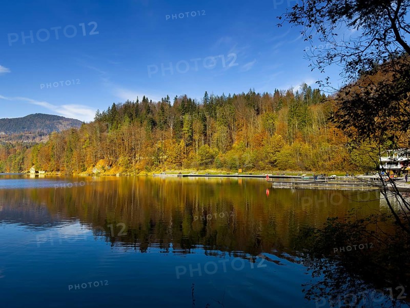 Autumn atmosphere at Hechtsee lake near Kufstein, Tyrol, Austria, Europe