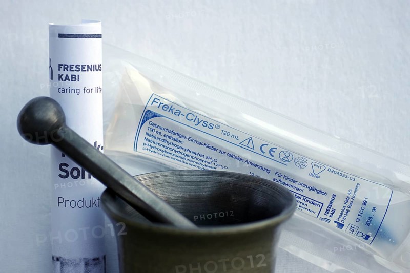 Symbol photo, Fresenius, Company, Medicinal product, Germany, Freka-Clyss® is a disposable enema for bowel evacuation from Fresenius Kabi AG, Europe