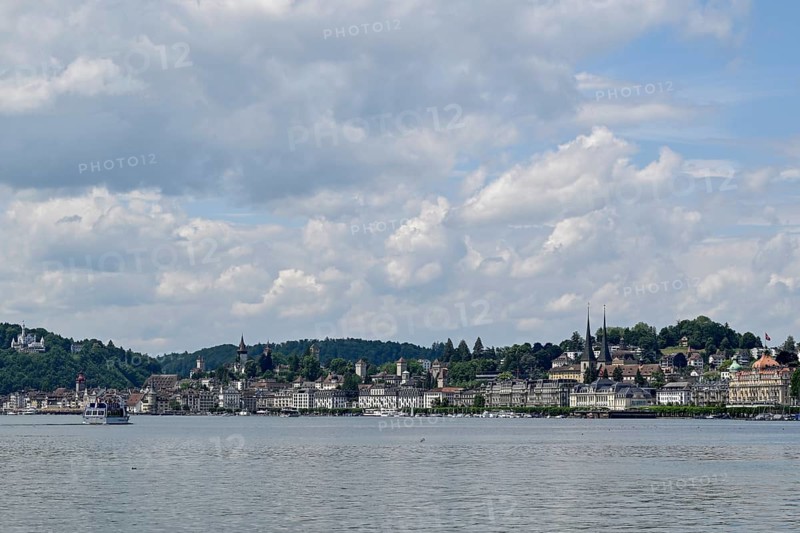 Skyline City of Lucerne Lake Lucerne, Lucerne, Switzerland, Europe