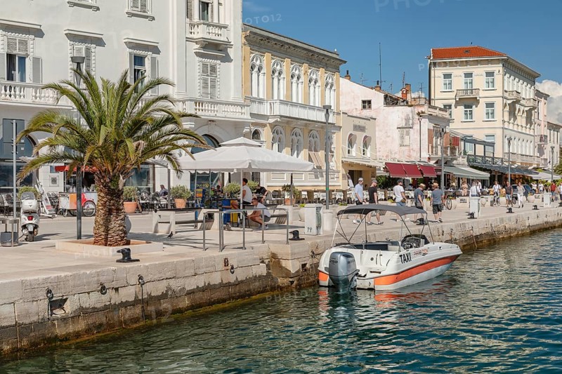 Promenade at the harbour, Porec, Istria, Croatia, Europe