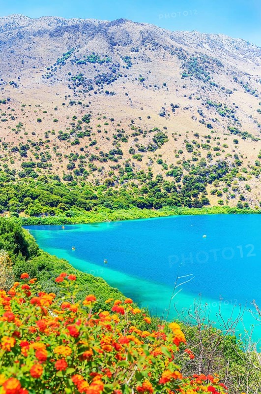Lake Kournas, Georgioupolis, Chania, Crete, Greek Islands, Greece, Europe