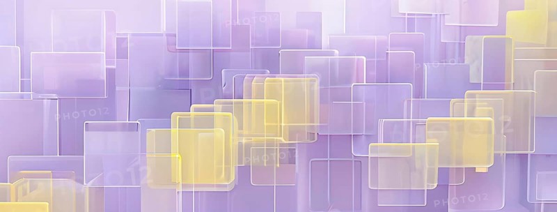 Layers of translucent squares moving in a synchronized flow, resembling dynamic data visualization, AI generated