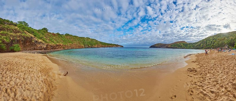 Landscape of Hanauma Bay, Hanauma, Hawaiian Island Oahu, O?ahu, Hawaii, Aloha State, United States, North America