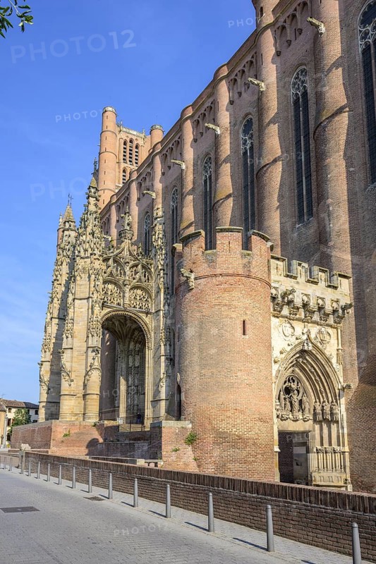 Main portal of St Cecilia's Cathedral, Albi, Département Tarn, France, Europe