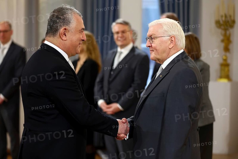 Ahmet Ba?ar ?en Turkey is received by Frank-Walter Steinmeier (President of the Federal Republic of Germany) in front of the Federal President's New Year's Reception at Bellevue Palace, Berlin 14 January 2025