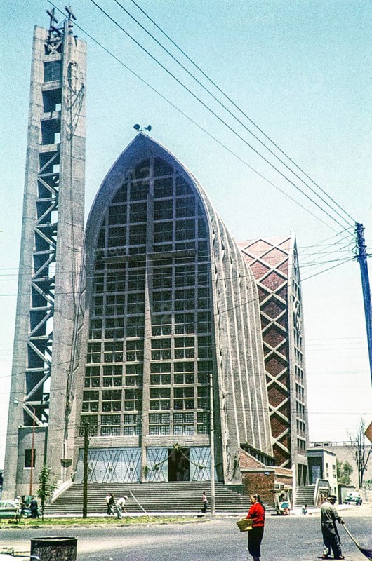 Parish Church of Our Lady of Mercy, Nuestra Señora de la Piedad Church Architect Enrique Langenscheidt, Benito Juárez, Ciudad de México, Mexico City, CDMX, Mexico c 1961