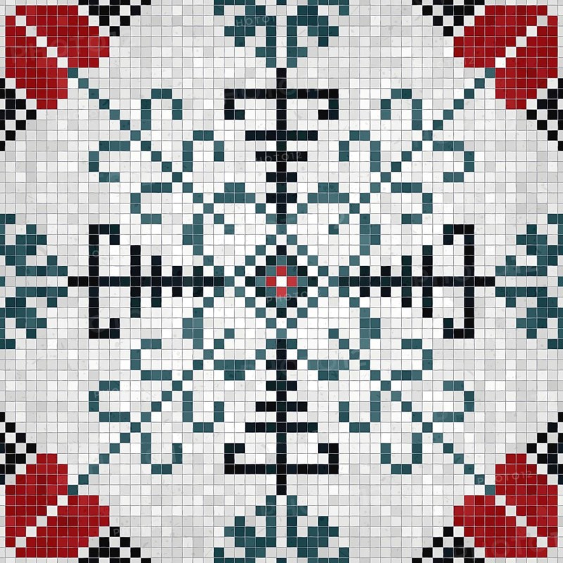 Mosaic tiles background, seamless vector pattern