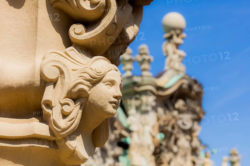 The Zwinger in Dresden is one of the most famous baroque buildings in Germany and houses museums of world renown. Wall pavilion. with Hercules Saxonicus