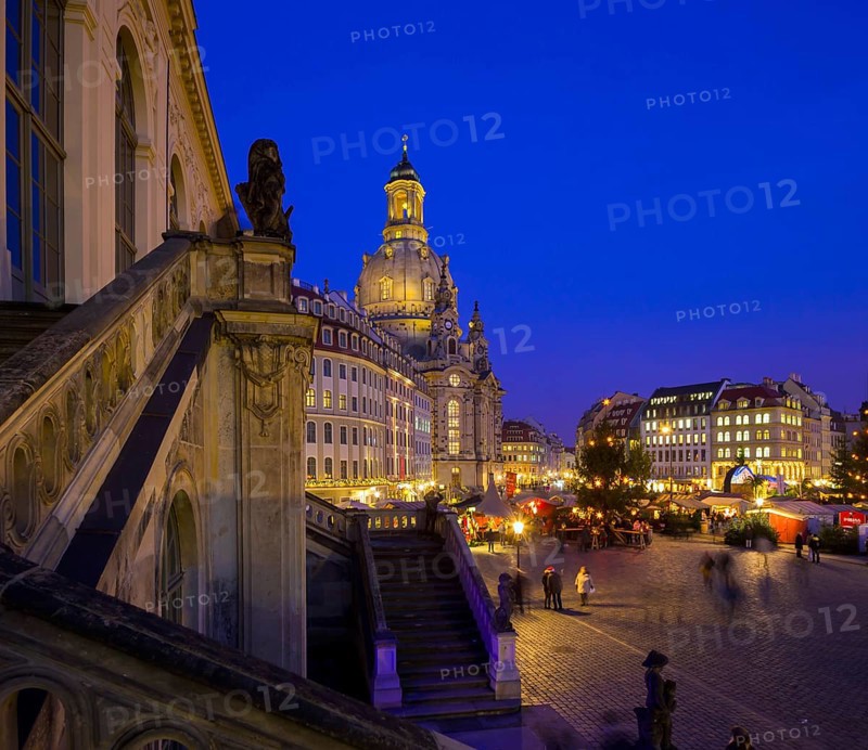 Christmas market on Dresden's Neumarkt square