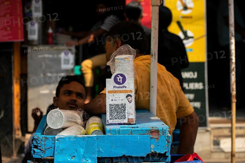A Unified Payment Interface (UPI) barcode, or QR code, is kept at a stall for customers to make digital payments Guwahati, India Friday, April 14, 2023
