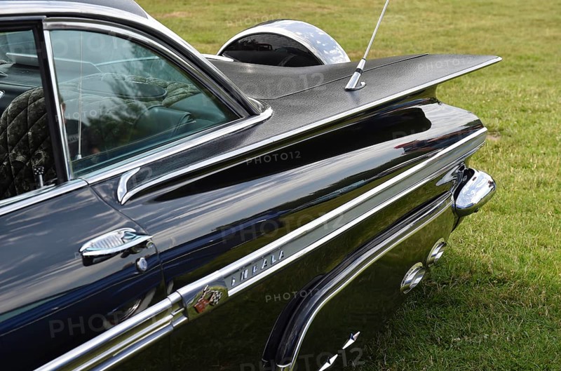 1959 Vintage Chevrolet with rear wing and spare wheel