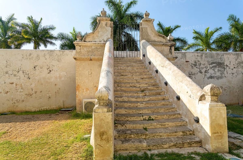 Spanish military colonial architecture of Baluarte de la Soledad, Campeche city, Campeche State, Mexico, Central America
