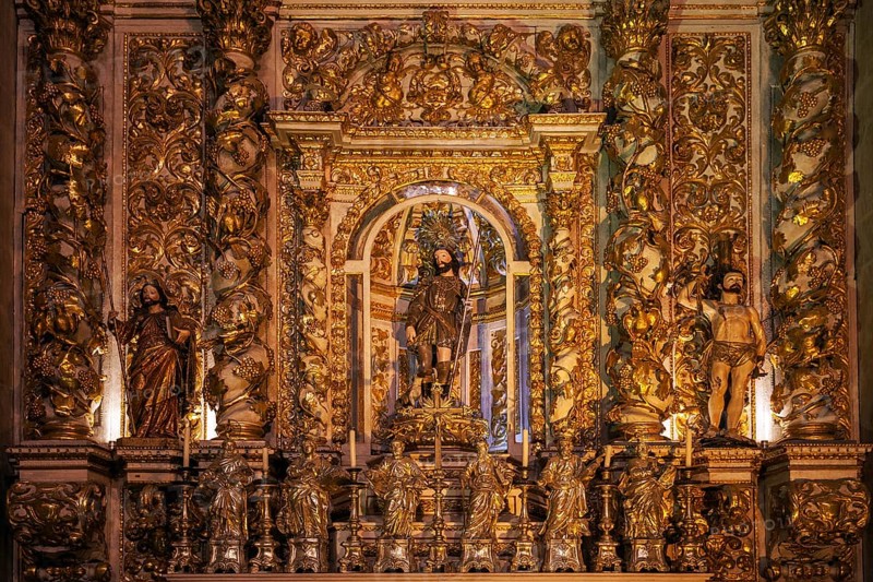Side chapel in the Jesuit Church, St Rochus Church, Igreja de São Roque, Bairo Alto district, Lisbon, Portugal, Europe