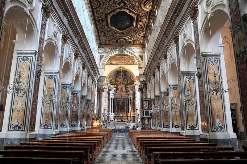 Interior view of the Cathedral Cattedrale di Sant' Andrea, Amalfi, Campania, ItalyAmalfi, Italy, Europe