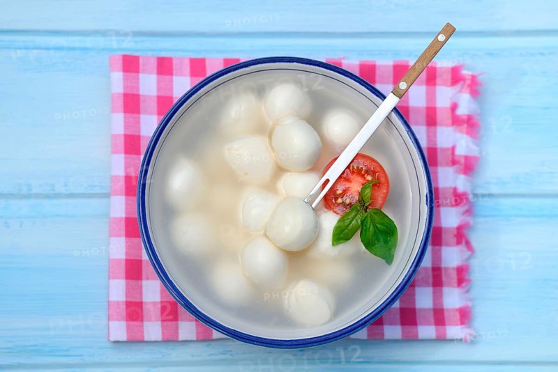 Mozzarella balls in bowl