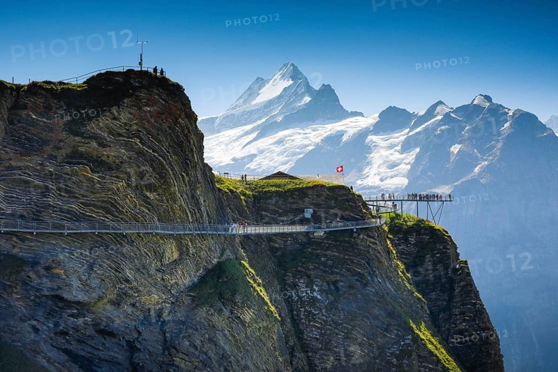 Schreckhorn, 4078 m, First cliff path, Switzerland, Europe