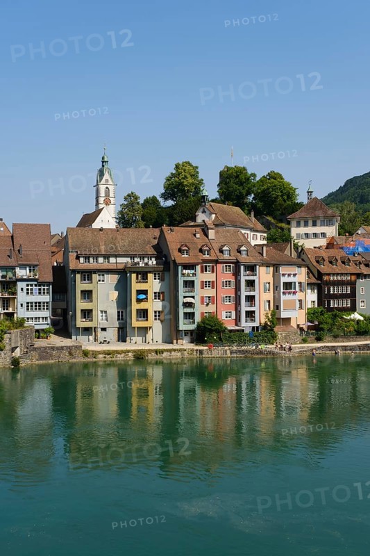 View of Laufenburg, Rhine, Canton Aargau, Switzerland, Europe