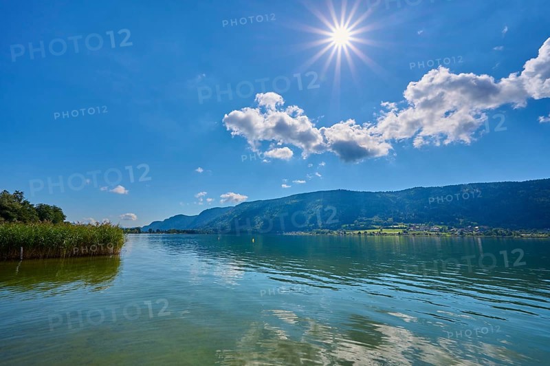 Lake, Sun, Sky, Clouds, Summer, Steindorf am Lake Ossiach, Lake Ossiach, Carinthia, Austria, Europe