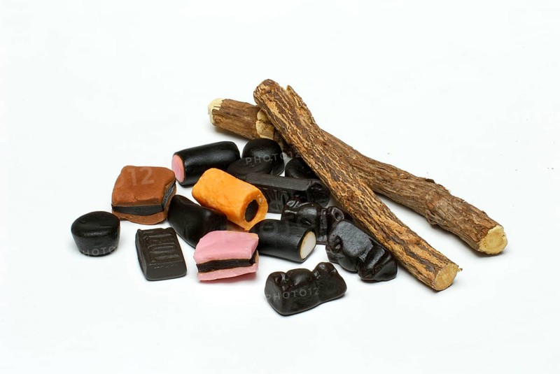 Bald liquorice and licorice candies (Glycyrrhiza glabra) , Liquorice, Bald liquorice, licorice, licorice, licorice