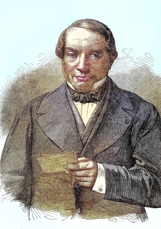 Jakob Mayer Rothschild (later James de Rothschild) (15 May 1792 - 15 November 1868) was the founder of the French branch of the influential Rothschild banking family, Historical, digitally restored reproduction of a 19th century original