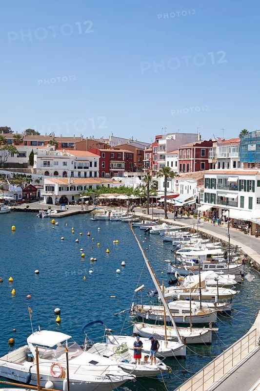 Calesfonts fishing port, Es Castell, Mao, Mahon, Menorca, Spain, Europe