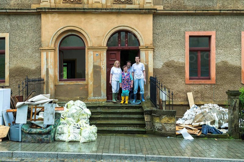 Flood in Königstein in Saxon Switzerland