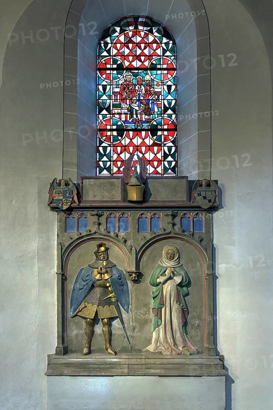Double tomb of Friedrich von Sachsenhausen, around 1411, Basilka St., Kastor, Koblenz, Rhineland-Palatinate, Germany, Europe