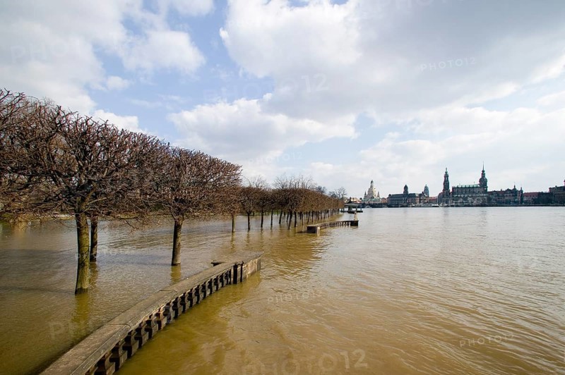 Spring flooding of the Elbe in Dresden