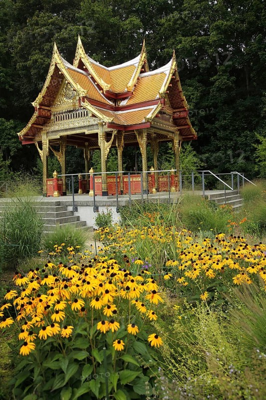 Siamese Temple Sala-Thai II, Asian, Siamese, Thai, pavilion, garden art, spa garden, Bad Homburg, Taunus, Hesse, Germany, Europe