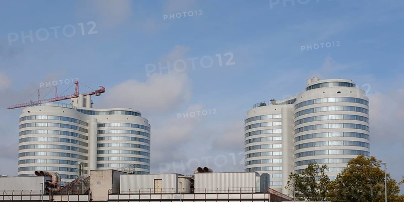 Towers of Münster University Hospital, UKM, Münster, Westphalia, North Rhine-Westphalia, Germany, Europe