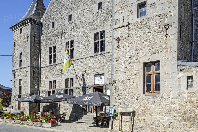 17th century Avouerie d'Anthisnes, now museum about beer and Pèkèt in the village Anthisnes, province of Liège, Belgian Ardennes, Wallonia, Belgium, Europe