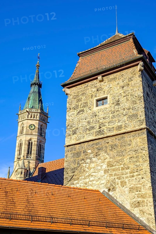 Urach Residence Palace and Collegiate Church of St. Amandus, Bad Urach, Swabian Alb, Baden-Württemberg, Germany, Europe