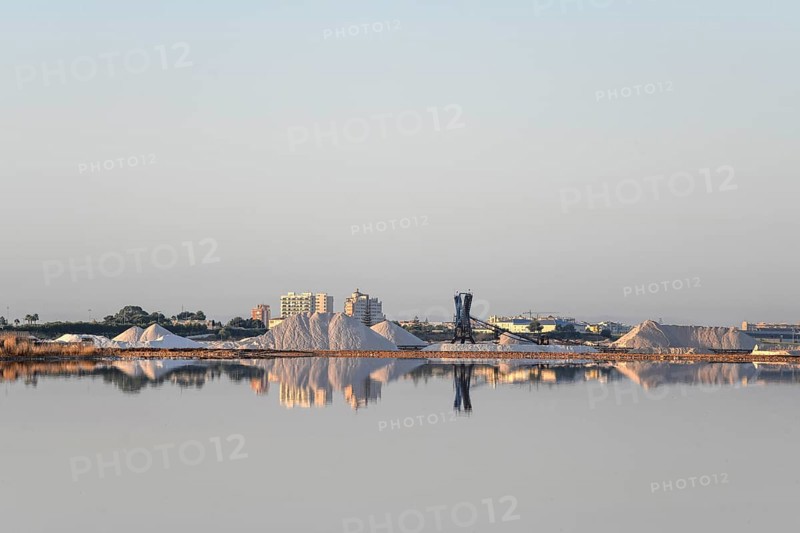 Saltworks at the Torrevieja saltwater lagoon, Laguna rosa, Parque Natural de Torrevieja, Alicante province, Spain, Europe