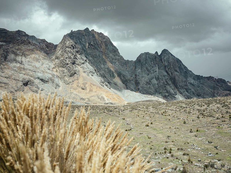 Landscape in the Andean highlands, Alto de Ticlio, Peru, South America