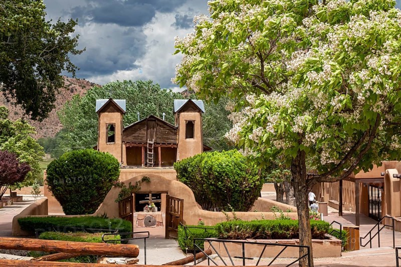 Chimayo, New Mexico, The Christ of Esquipulas Chapel at El Santuario de Chimayo, a Roman Catholic pilgrimage shrine in the mountains of northern New Mexico