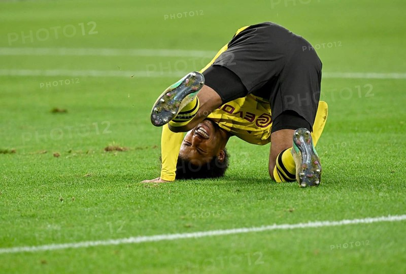 Karim Adeyemi Borussia Dortmund BVB (27) on the ground, curious, DFB Cup, MHPArena, MHP Arena Stuttgart, Baden-Württemberg, Germany, Europe