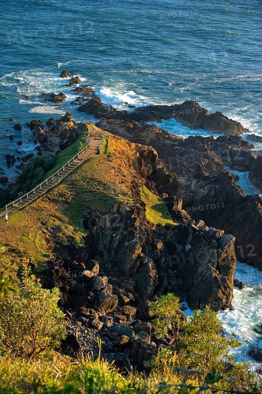 Coastline, rocky coast, surf, sea, ocean, pacific, holiday, travel, nice weather, sun, Byron bay, Queensland, Australia, Oceania