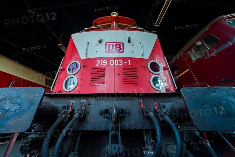 Saxon Railway Museum Chemnitz, diesel locomotive motifs BR 119