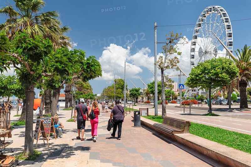 Promenade at the marina of Alghero, Sassari province, Sardinia, Italy, Alghero, Sardinia, Italy, Europe