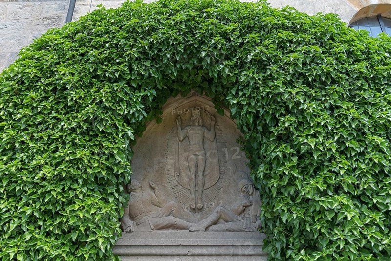 War memorial at the Protestant St. Matthew's Church, Heroldsberg, Middle Franconia, Bavaria, Germany, Europe