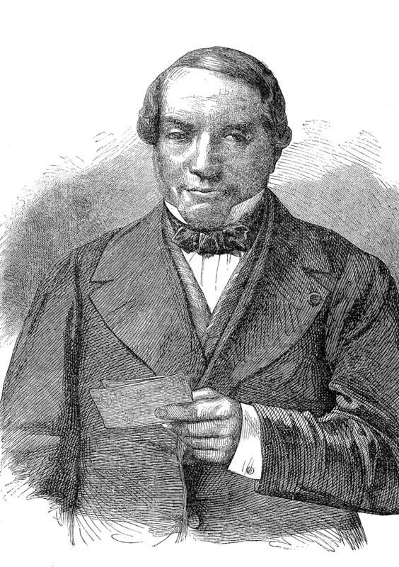 Jakob Mayer Rothschild (later James de Rothschild) (15 May 1792 - 15 November 1868) was the founder of the French branch of the influential Rothschild banking family, Historic, digitally restored reproduction of an original 19th century artwork, exact original date not known