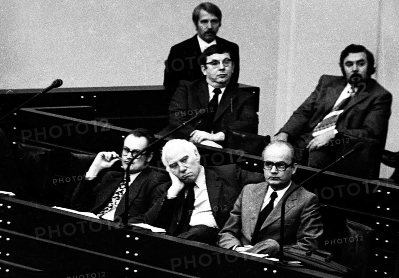 The German Bundestag with the debate on the Radical Decree on 15.11.1974 in Bonn..Walter Ahrend (SPD) M, Germany, Europe
