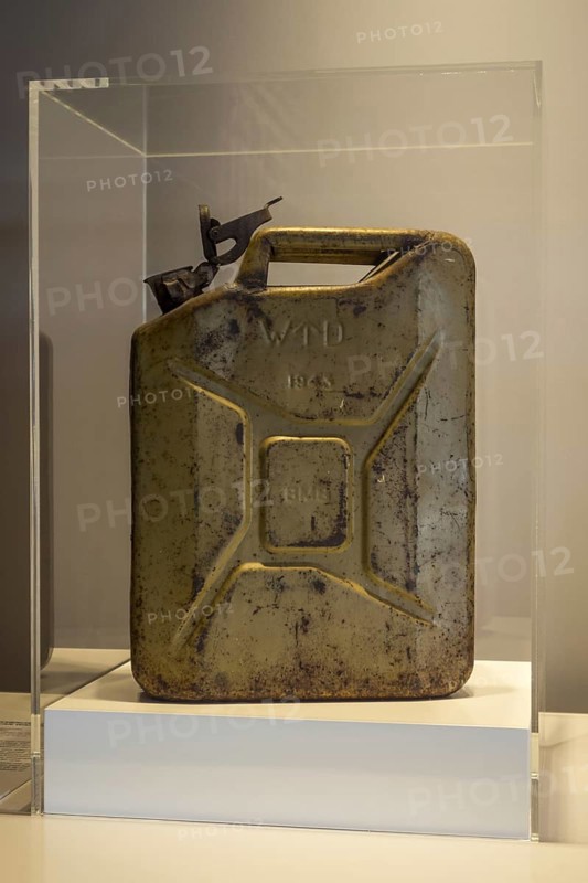 British 1943 copy of the German jerrycan Wehrmacht-Einheitskanister, container for 20 litres of fuel from World War Two