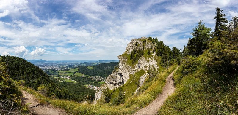 Hiking trail to the summit of the Nockstein, Osterhorn Group, Flachgau, Land Salzburg, Austria, Europe