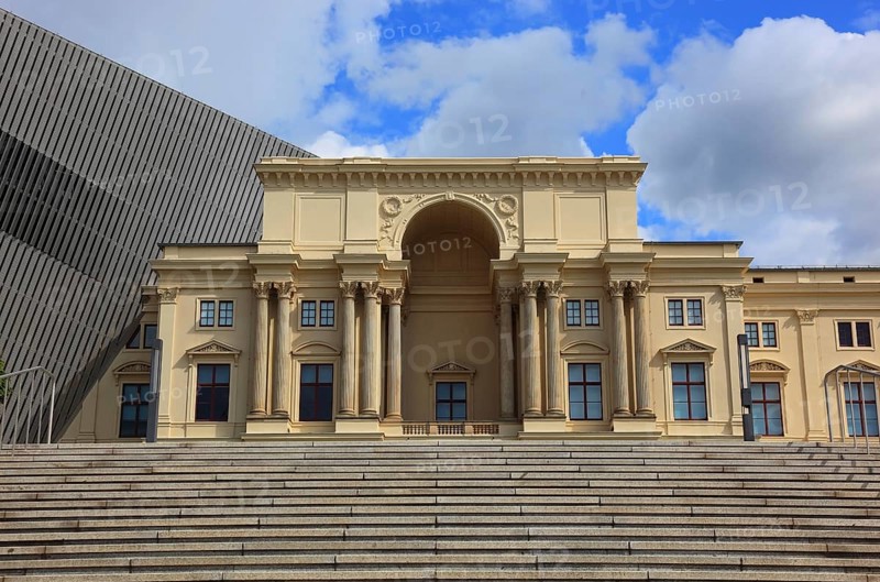 Military History Museum of the German Armed Forces, main arsenal building with wedge, architect Daniel Libeskind, Dresden, Saxony, Germany, Europe