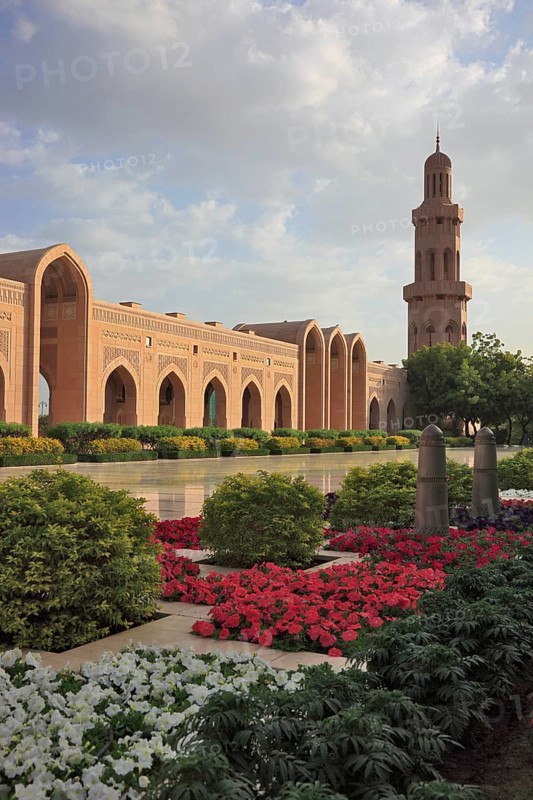 The Great Sultan Qabus Mosque in Muscat is the main mosque in Oman. It is considered one of the most important buildings in the country and one of the largest mosques in the world, Oman, Asia