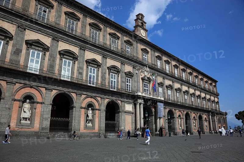 Palazzo Reale, Palace of the Viceroys, in Piazza del Plebescito, Naples, Campania, Italy, Europe
